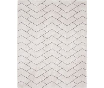 Dreamy Shag DRS03 Ivory/Grey Area Rug