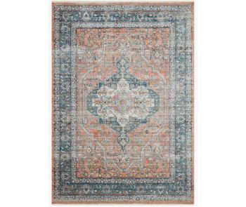 Elise ELI-01 Coral/Blue Area Rug