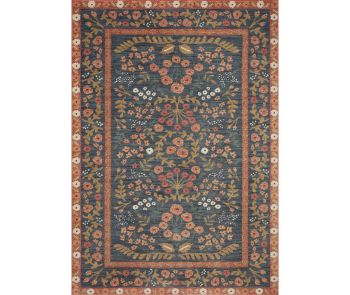 Fiore FIO-01 Navy/Rust Area Rug