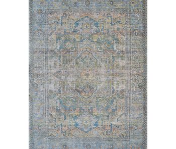 Halli Antique Lavar Sky Blue Stone Area Rug