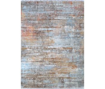 Halli Modern Edge Sky Blue/Multi Area Rug