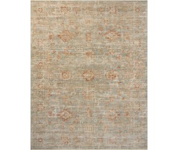 Heritage HER-06 Aqua/Terracotta Area Rug