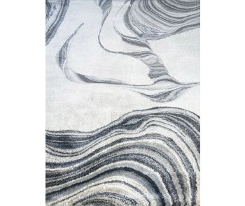 Hue Ivory Marbled Stone Area Rug