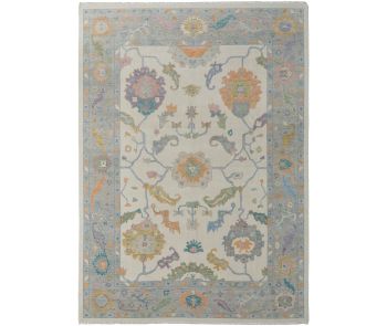 Karina 69G9F Ivory/Orange/Blue Rug