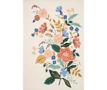Les Fleurs LES-04 Ivory/Multi Area Rug