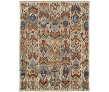 Leylan 0563F Tan/Ivory/Orange Rug