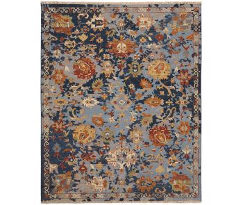 Leylan 0587F Blue/Orange/Red Rug