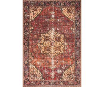Loren LQ-07 Red/Navy Area Rug