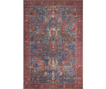 Loren LQ-10 Blue/Red Area Rug