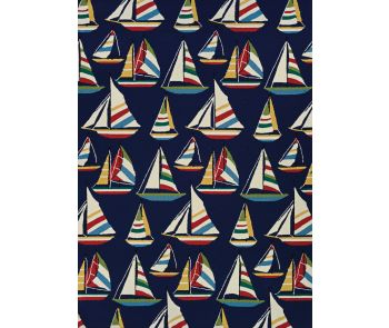 Outdoor Escape Yachting Navy Area Rug