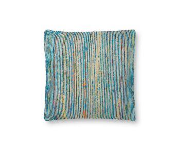 P0242 Blue/Multi 22"x22" Pillow