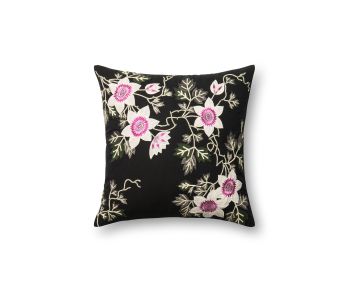 P0295 Black/Ivory 22"x22" Pillow