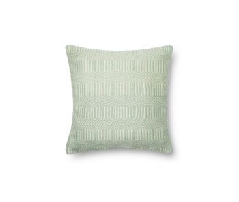 P0339 Aqua/Ivory 22"x22" Pillow