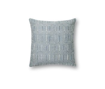 P0339 Blue/Ivory 22"x22" Pillow