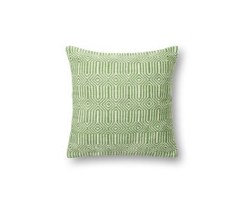 P0339 Green/Ivory 22"x22" Pillow