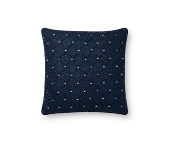P0675 Navy/Silver 18"x18" Pillow