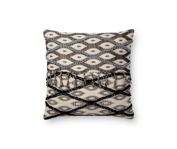 P0698 Black/White 18"x18" Pillow