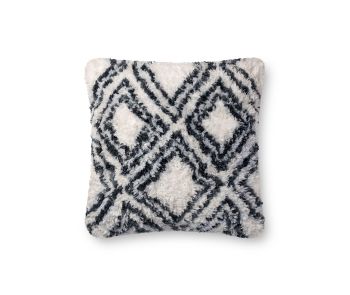 P0711 Charcoal/White 22"x22" Pillow