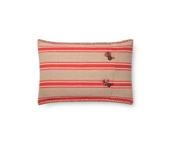 P0718 Red/Natural 16"x26" Pillow