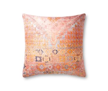 P0885 Coral/Multi 36"x36" Pillow