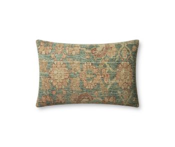 Clay PAR0002 Teal/Terracotta 13''x21'' Pillow