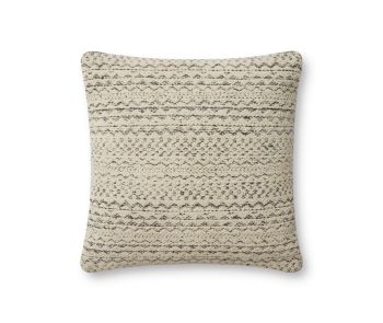 Gloaming PAR0009 Charcoal/Ivory 18''x18'' Pillow