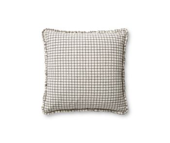 PCJ0012 Ivory/Black 18"x18" Pillow