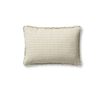 PCJ0012 Ivory/Moss 16"x26" Pillow