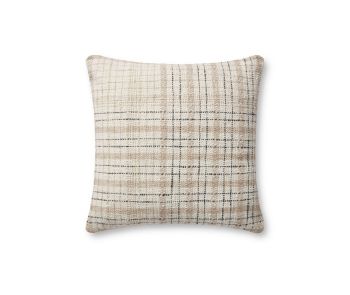 PCJ0013 Beige/Black 22"x22" Pillow