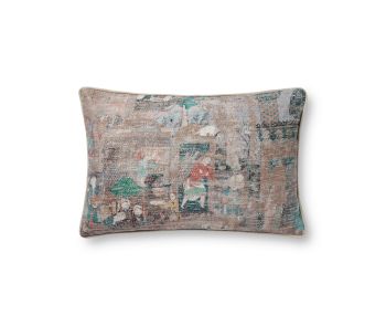 PLL0007 Brown/Multi 13"x21" Pillow