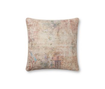PLL0011 Beige/Multi 22"x22" Pillow