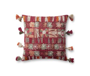 PLL0014 Pink/Multi 22"x22" Pillow