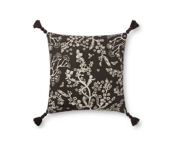 PLL0026 Black/Ivory 22"x22" Pillow