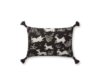 PLL0027 Black/Ivory 13"x21" Pillow