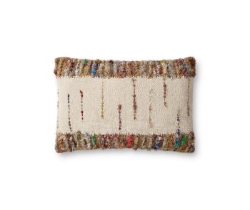 PLL0073 Ivory/Multi 16"x26" Pillow
