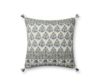 PLL0114 Blue/Multi 22"x22" Pillow