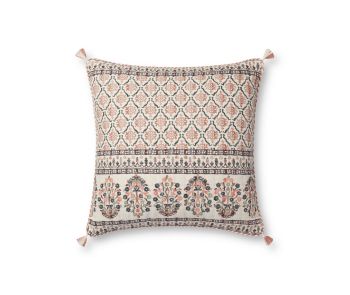 PLL0115 Pink/Multi 22"x22" Pillow