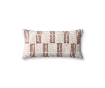 PLL0136 Brown/Ivory 12"x27" Lumbar Pillow
