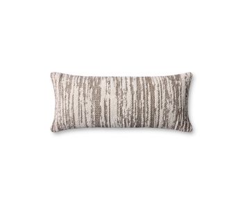 PLL0141 Dark Taupe/Ivory 13"x35" Lumbar Pillow
