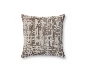 PLL0141 Dark Taupe/Ivory 22" Pillow