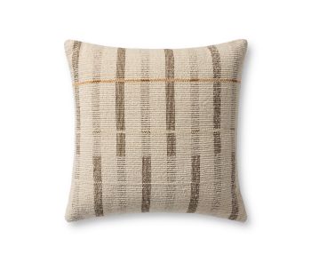 PLL0175 Ivory/Brown 20"x20" Pillow