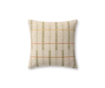 PLL0175 Ivory/Green 20"x20" Pillow