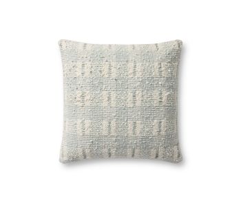 PLL0185 Ivory/Blue 18" Pillow