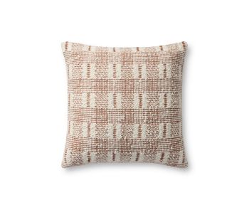 PLL0185 Ivory/Rust 18" Pillow