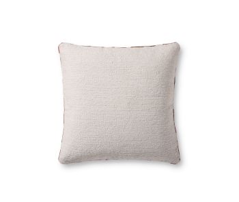 Elara PMH0070 White/Chestnut 22" Pillow