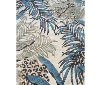 Sparta Ivory/Blue Leopard Area Rug