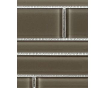 Translucent Clear Glass Simply Taupe Tile