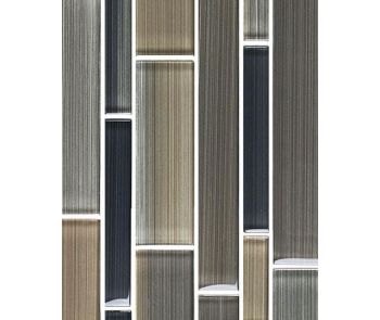 Translucent Fresco Glass Brushed Rock Tile