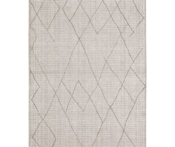 Tangier Tribal Diamond Silver Area Rug