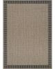 Recife Wicker Stitch Cocoa/Black Area Rug